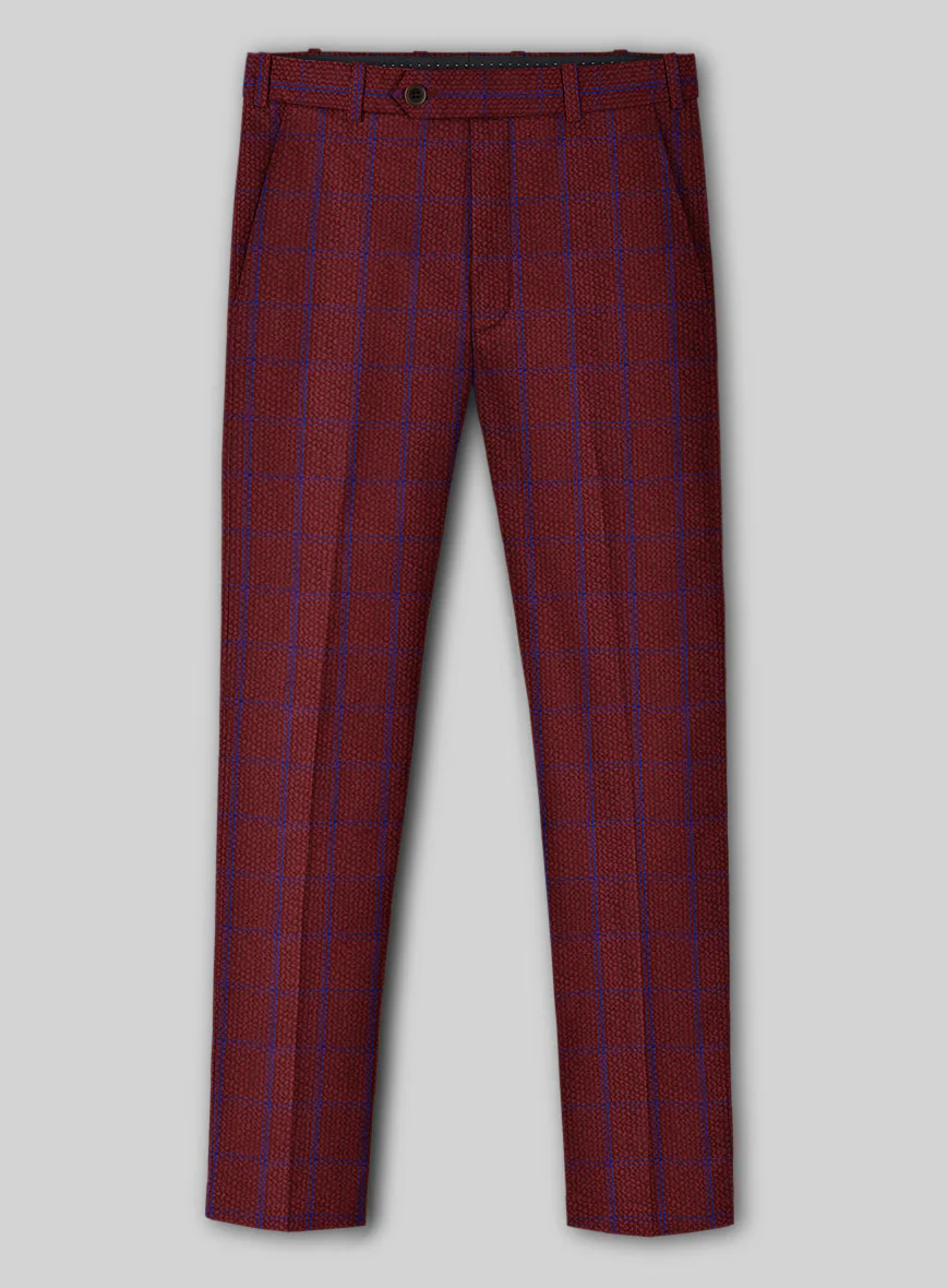 Solbiati Wine Checks Seersucker Pants - Image 2
