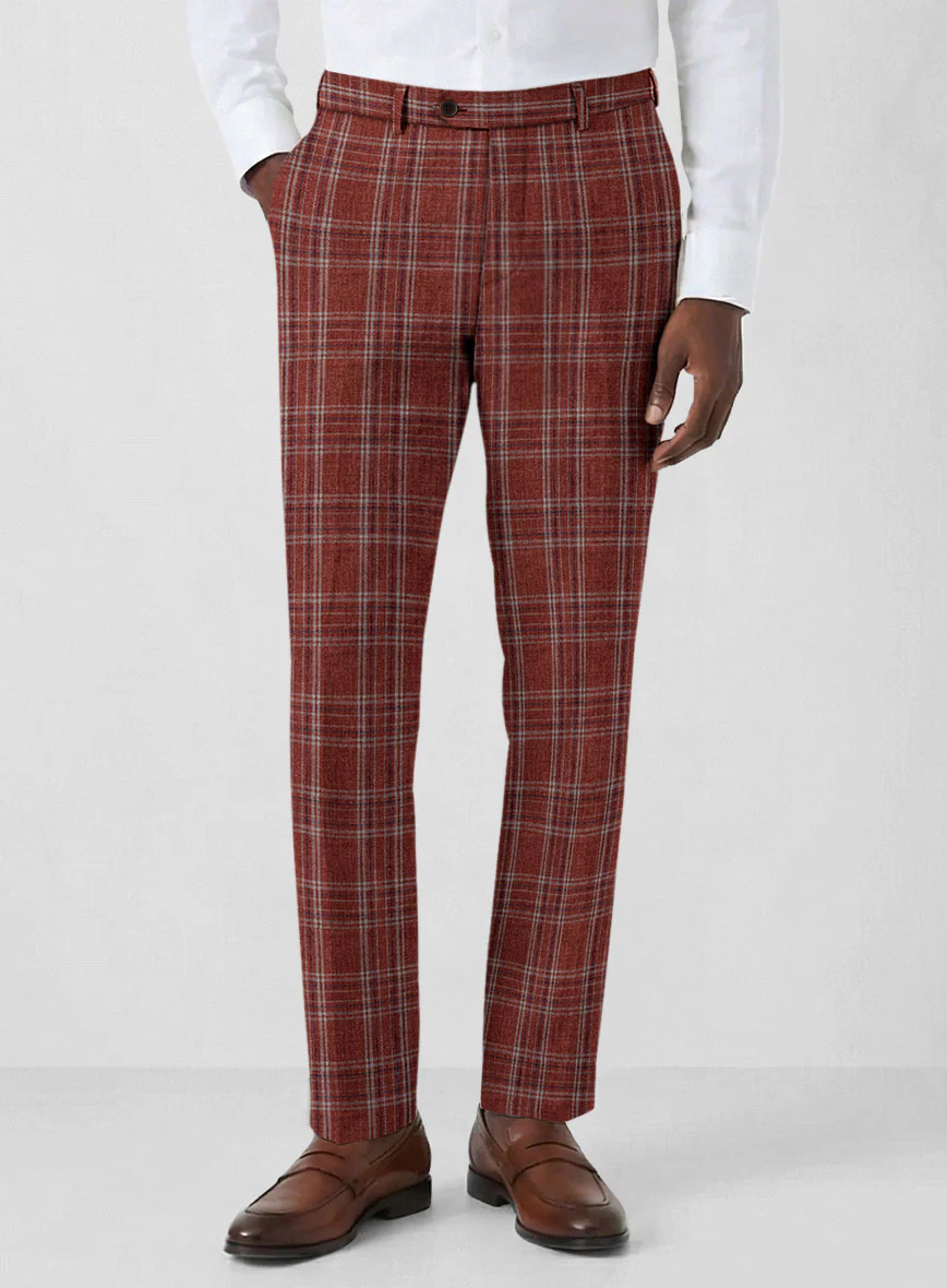 Solbiati Wine Square Linen Pants