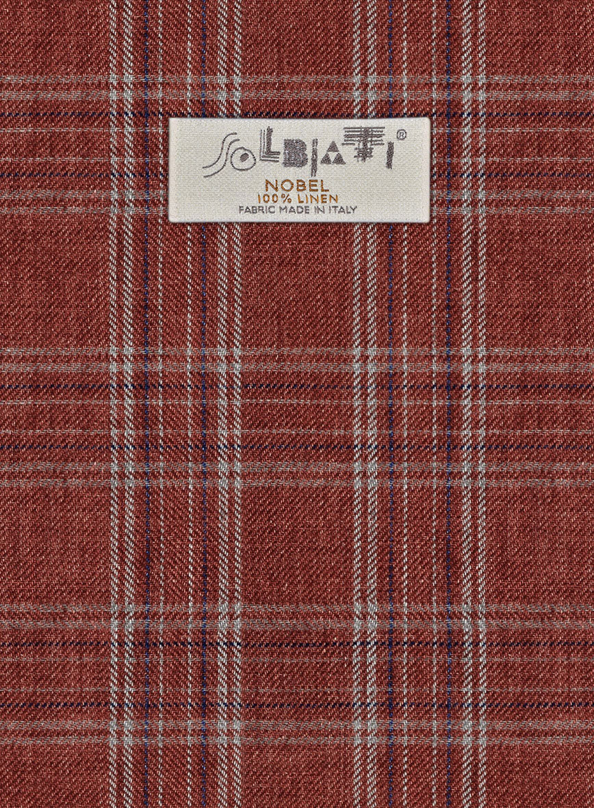 Solbiati Wine Square Linen Suit - Image 8