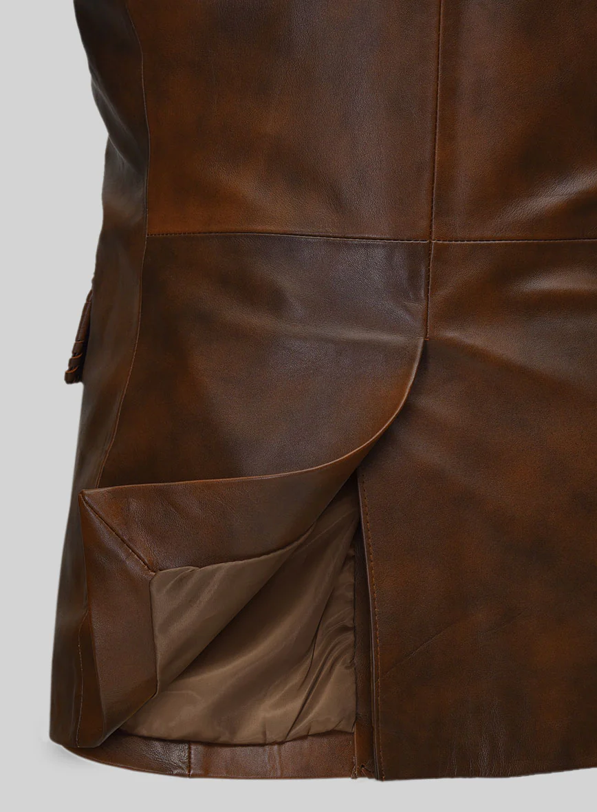 Spanish Brown Medieval Leather Suit - Image 7