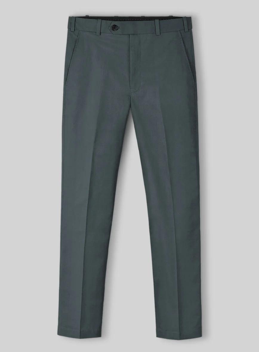 Steel Blue Stretch Chino Pants - Image 2