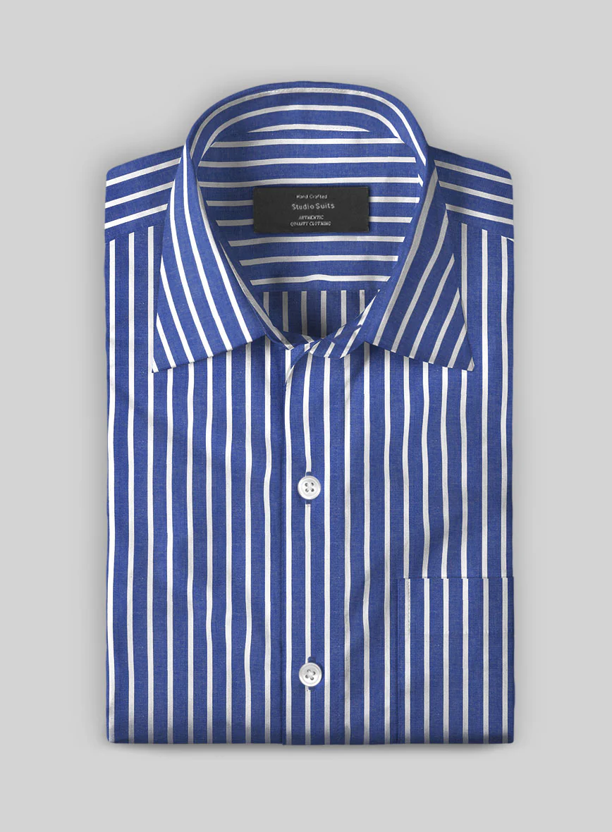 Stratton Blue Cotton Shirt