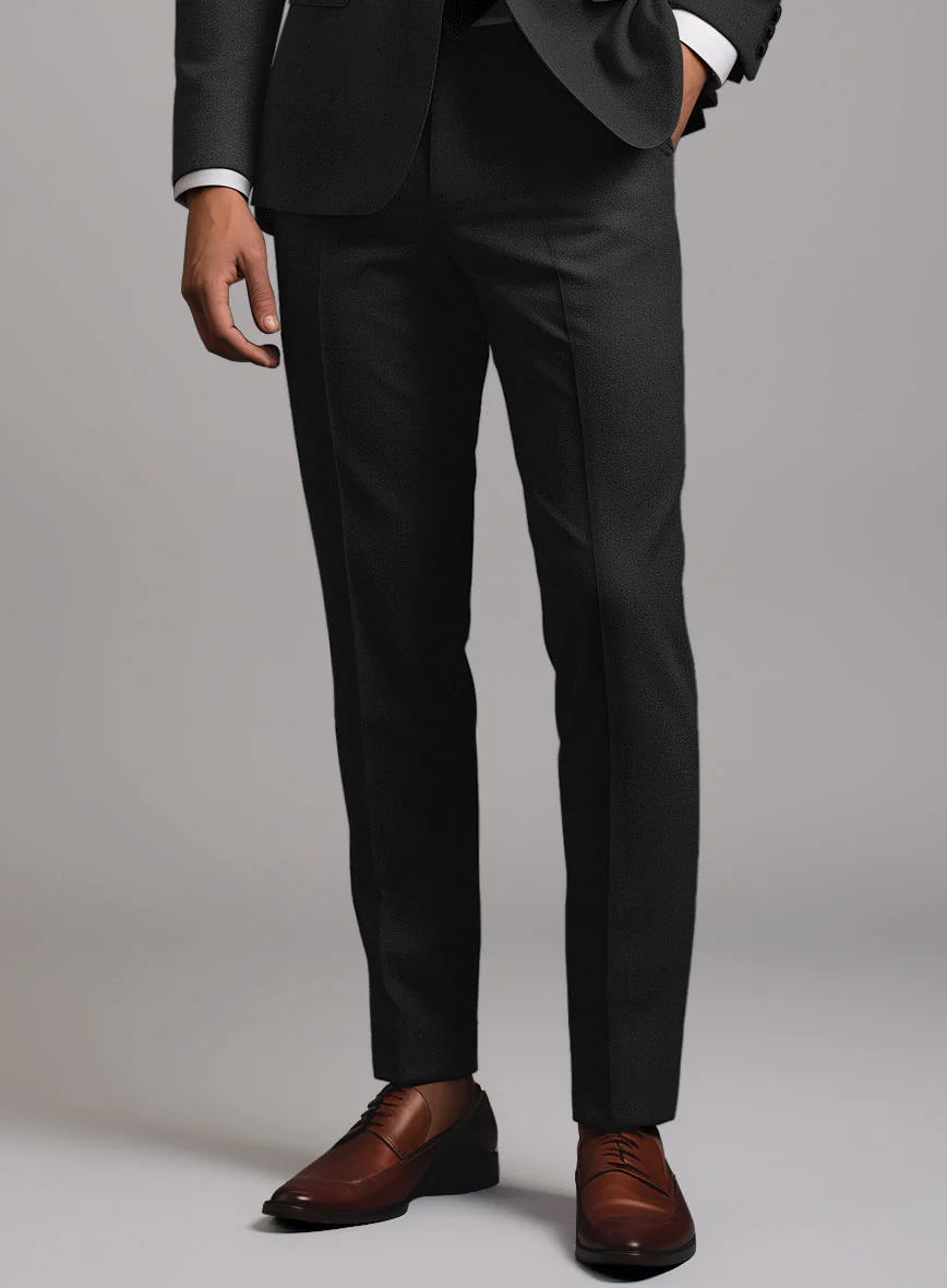 Stretch Black Wool Pants - Image 2