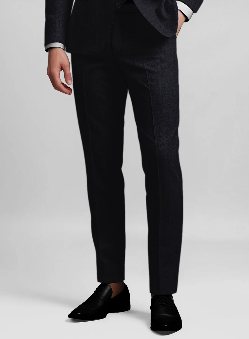 Stretch Midnight Blue Wool Pants - Image 2