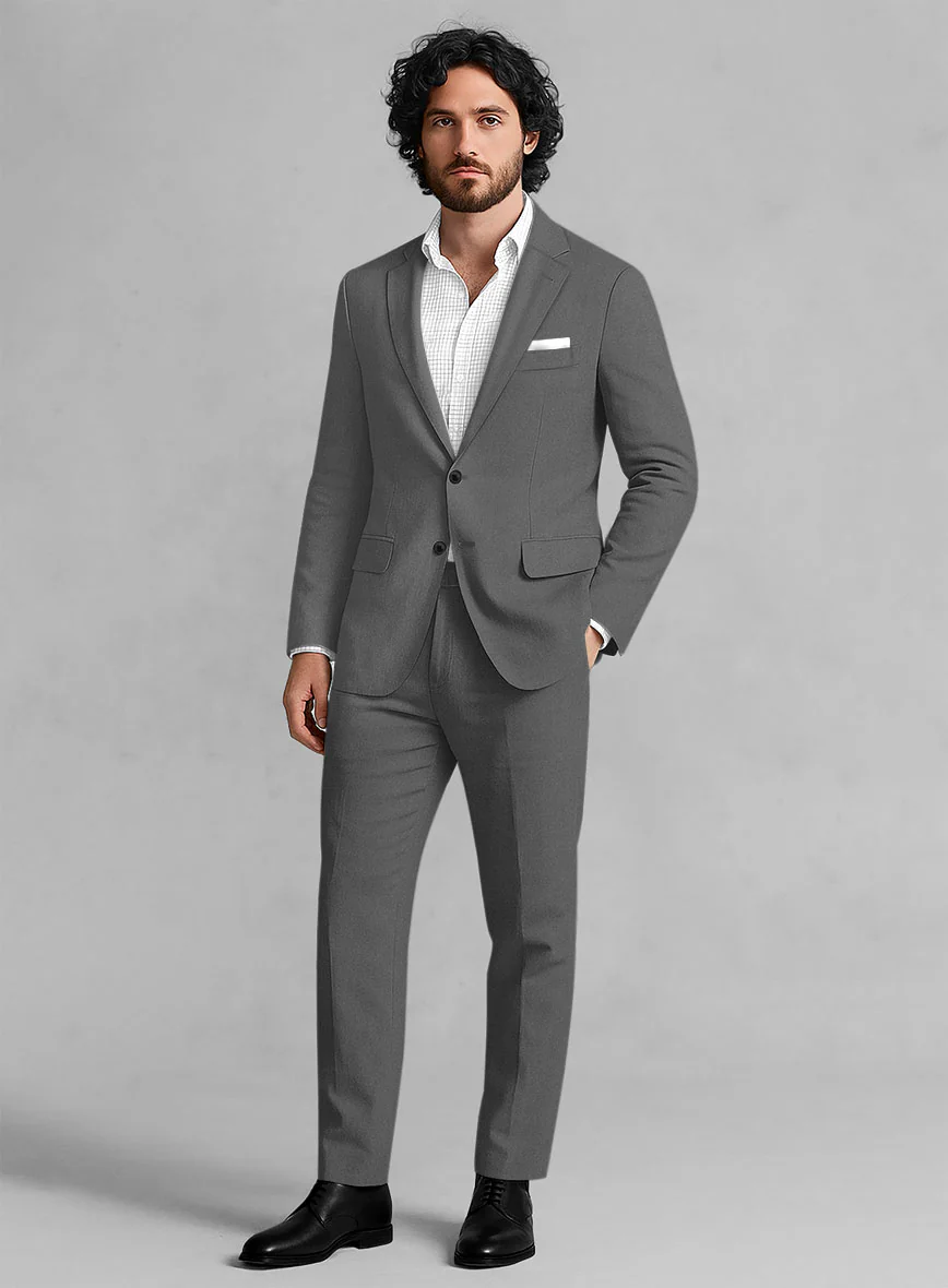 Stretch Summer Gray Chino Suit