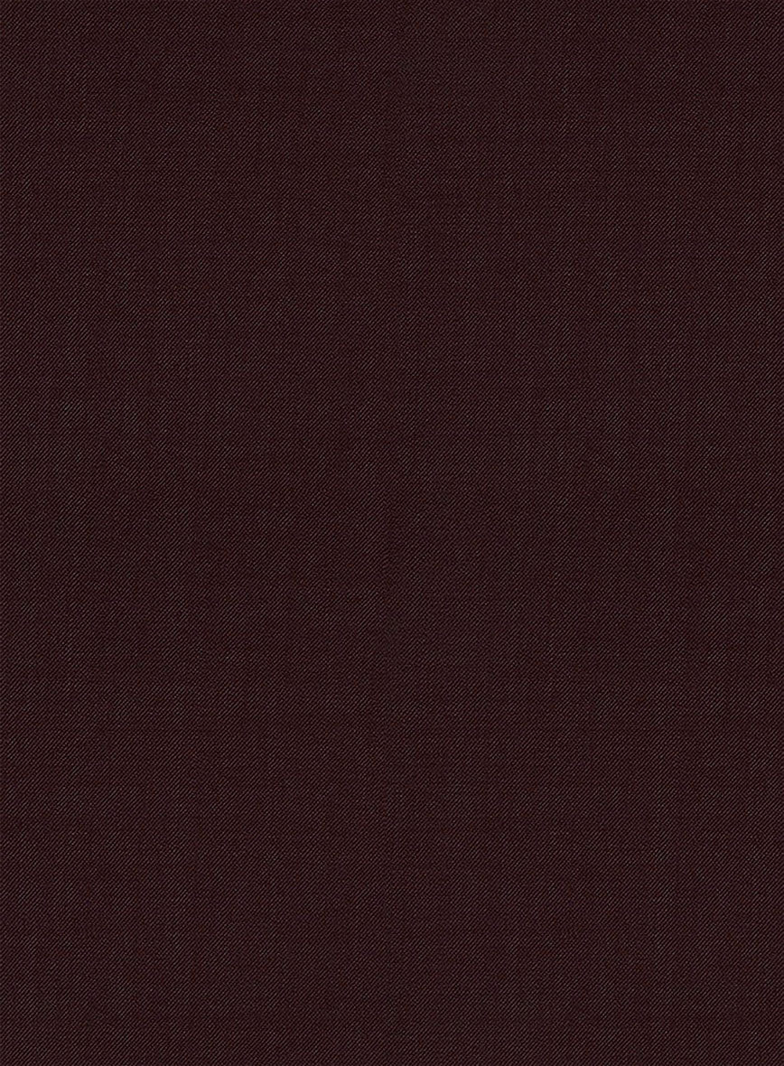 Stretch Wine Wool Pants - Image 3
