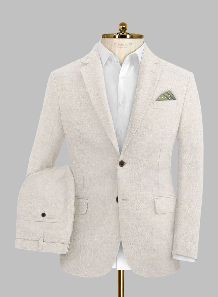 Stylbiella Spring Beige Linen Suit