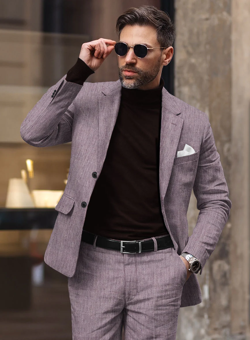 Stylbiella Spring Purple Linen Suit - Image 5