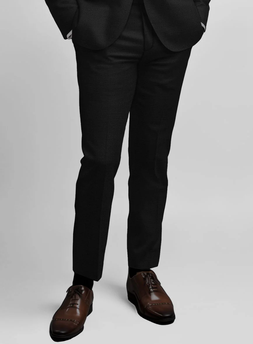 Super Black Satin Wool Suit - Image 6