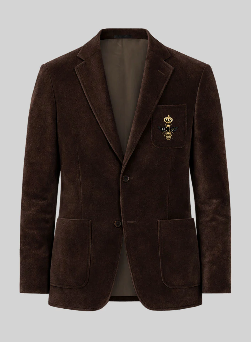 The Golden Bee Brown Velvet Jacket