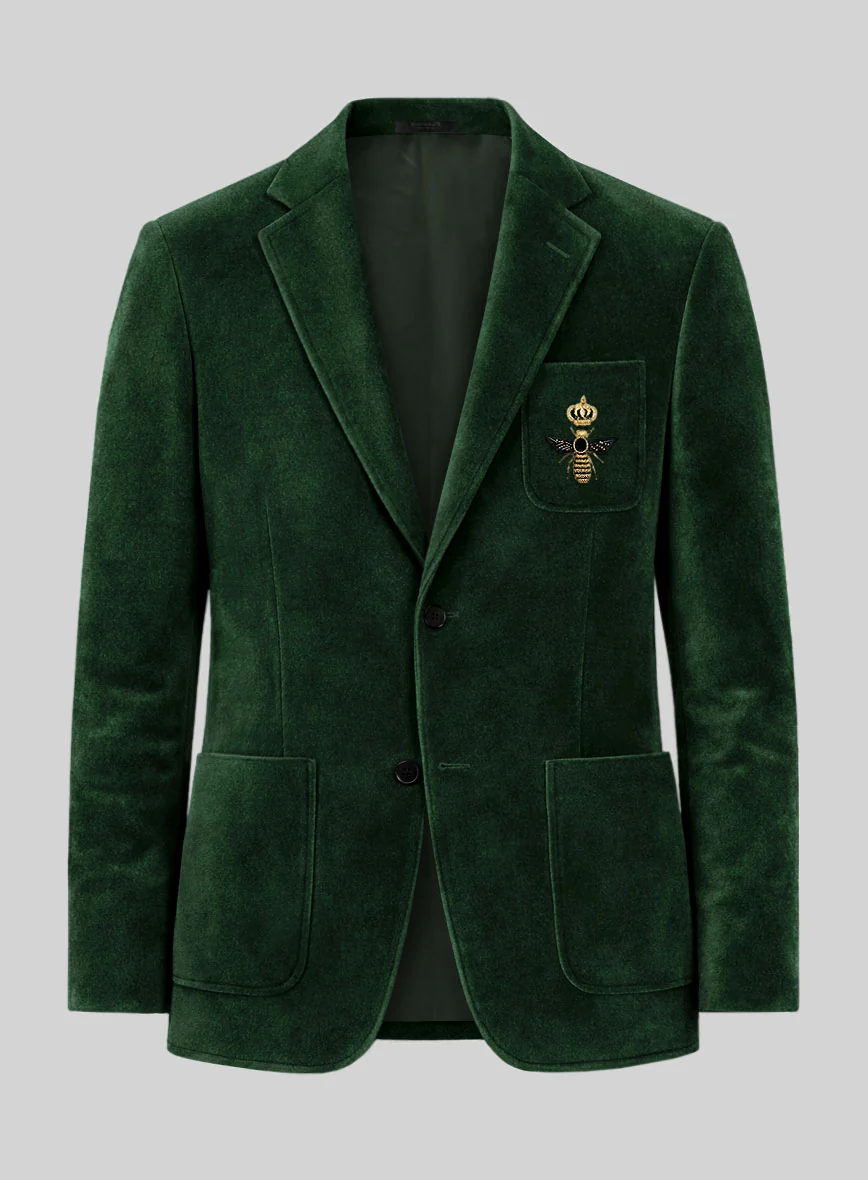The Golden Bee Green Velvet Jacket