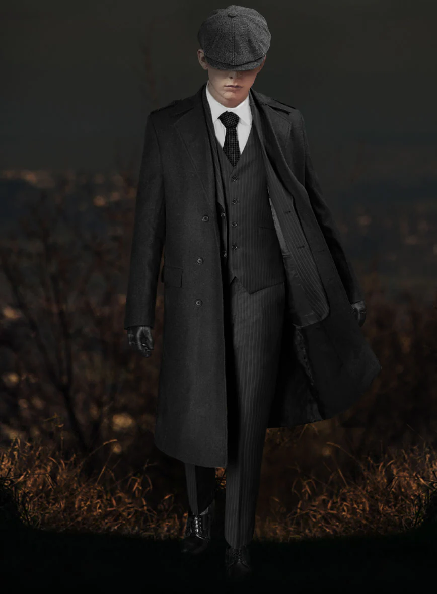 Thomas Shelby Peaky Blinders Charcoal Wool Suit - Image 2