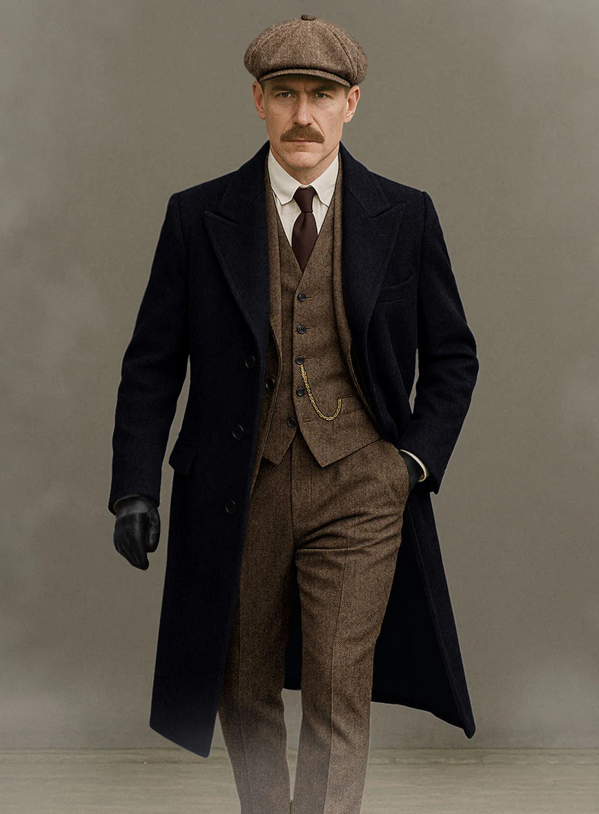 Thomas Shelby Peaky Blinders Brown Tweed Suit - Image 2