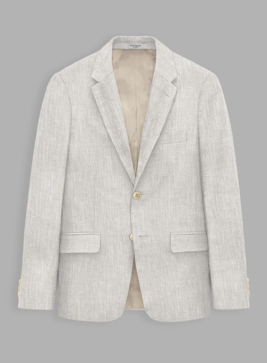 Tropical Beige Linen Suit - Image 6