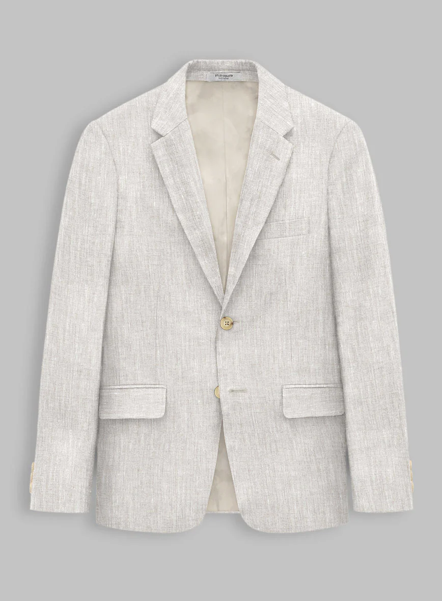 Tropical Beige Pure Linen Jacket - 42 Regular