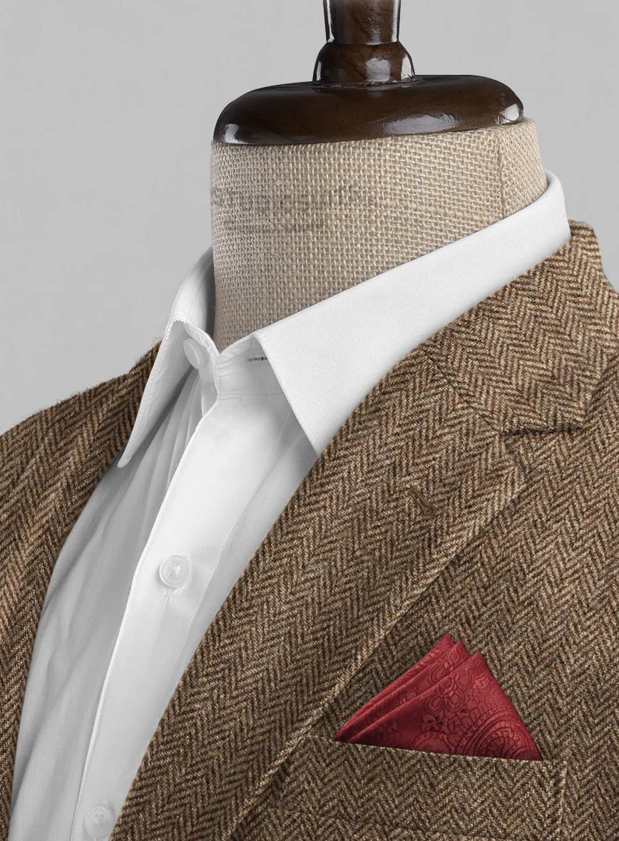 Tweed Suit Big and Tall - Irish Brown Herringbone - Image 5