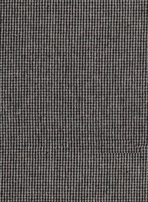 Vintage Gray Macro Weave Tweed Scottish Style Jacket - Image 2