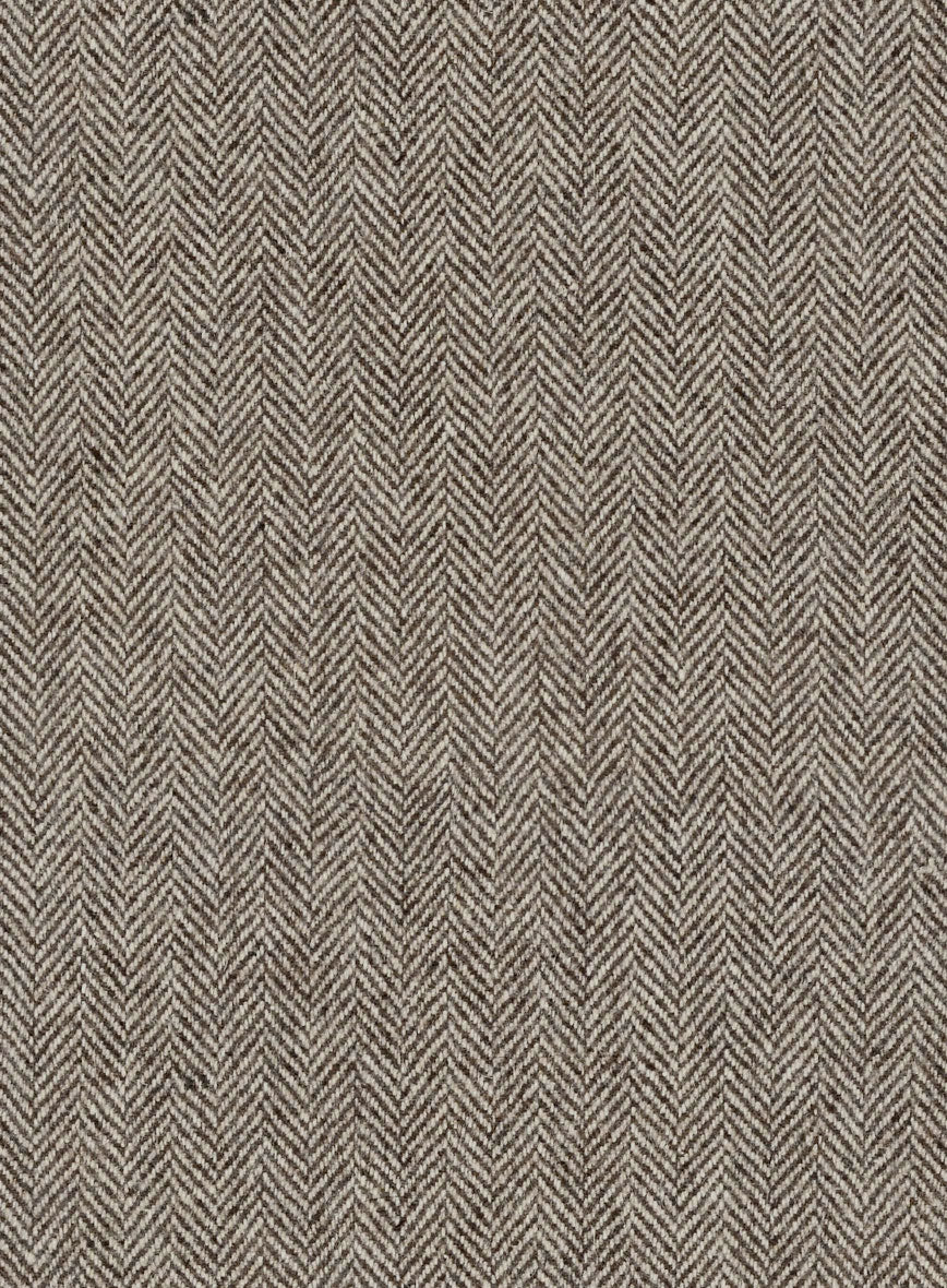 Vintage Herringbone Brown Tweed Pants - Image 3