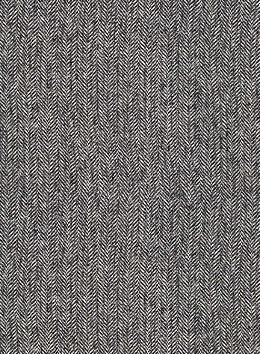 Vintage Herringbone Gray Tweed Suit - Image 10