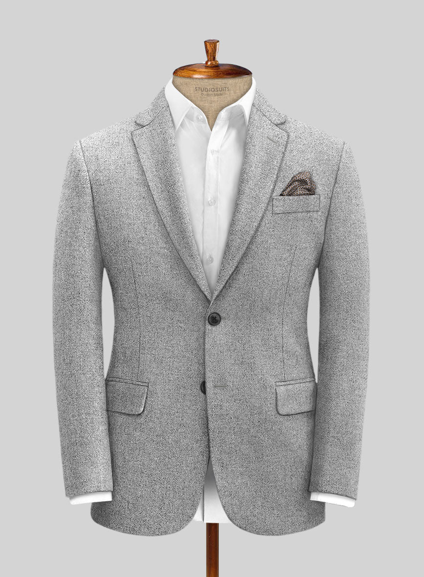 Vintage Plain Gray Tweed Jacket - Image 4