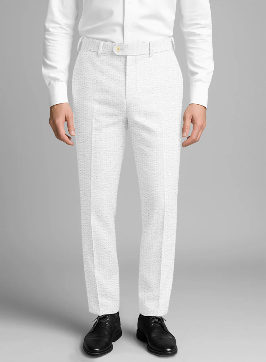 White Seersucker Pants
