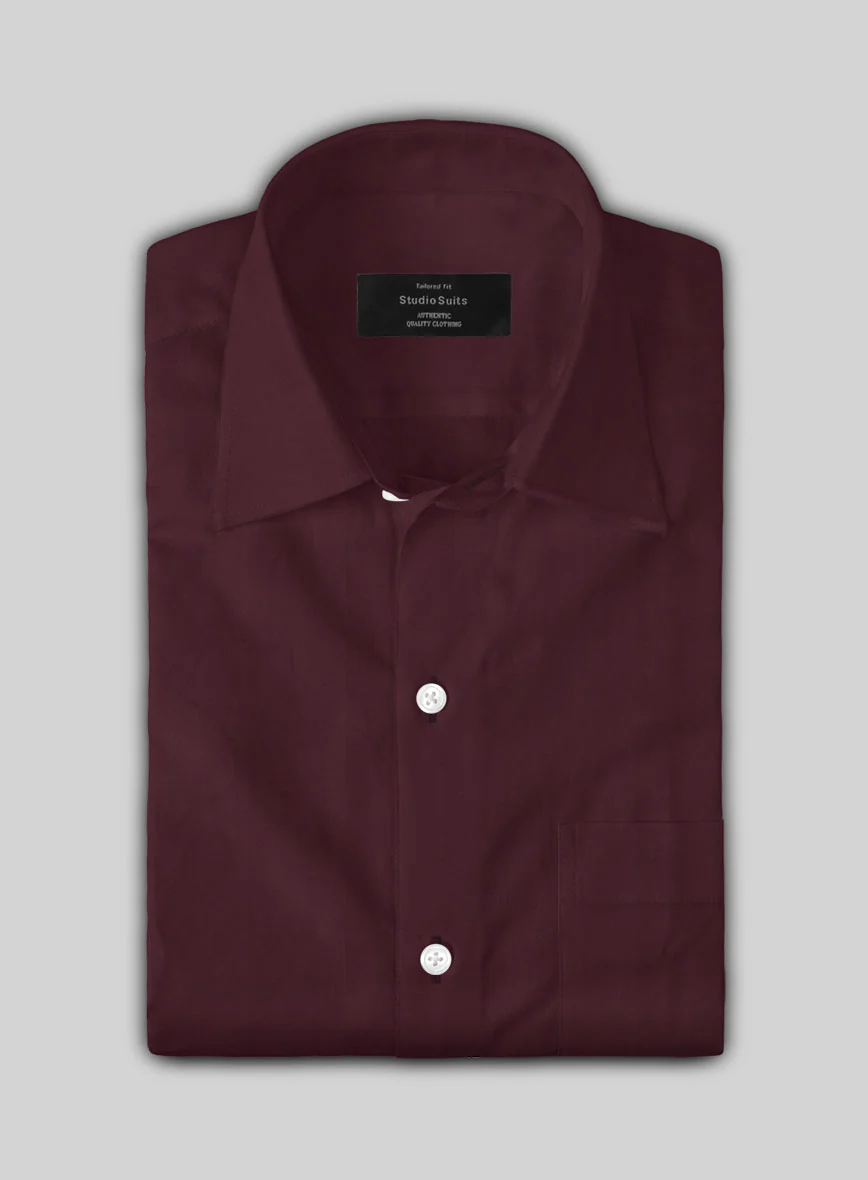 Wine Stretch Poplene Shirt