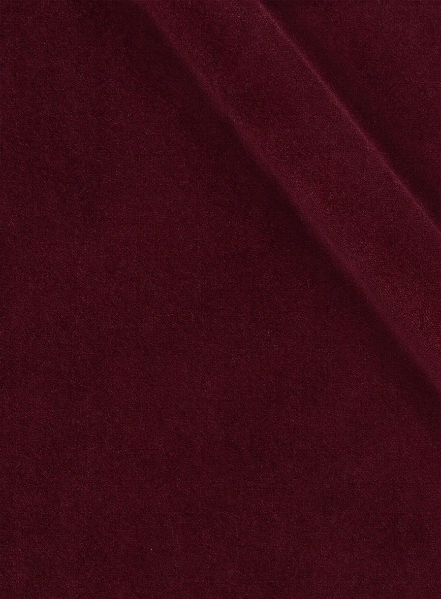 Wine Velvet Tuxedo Jacket - Image 4