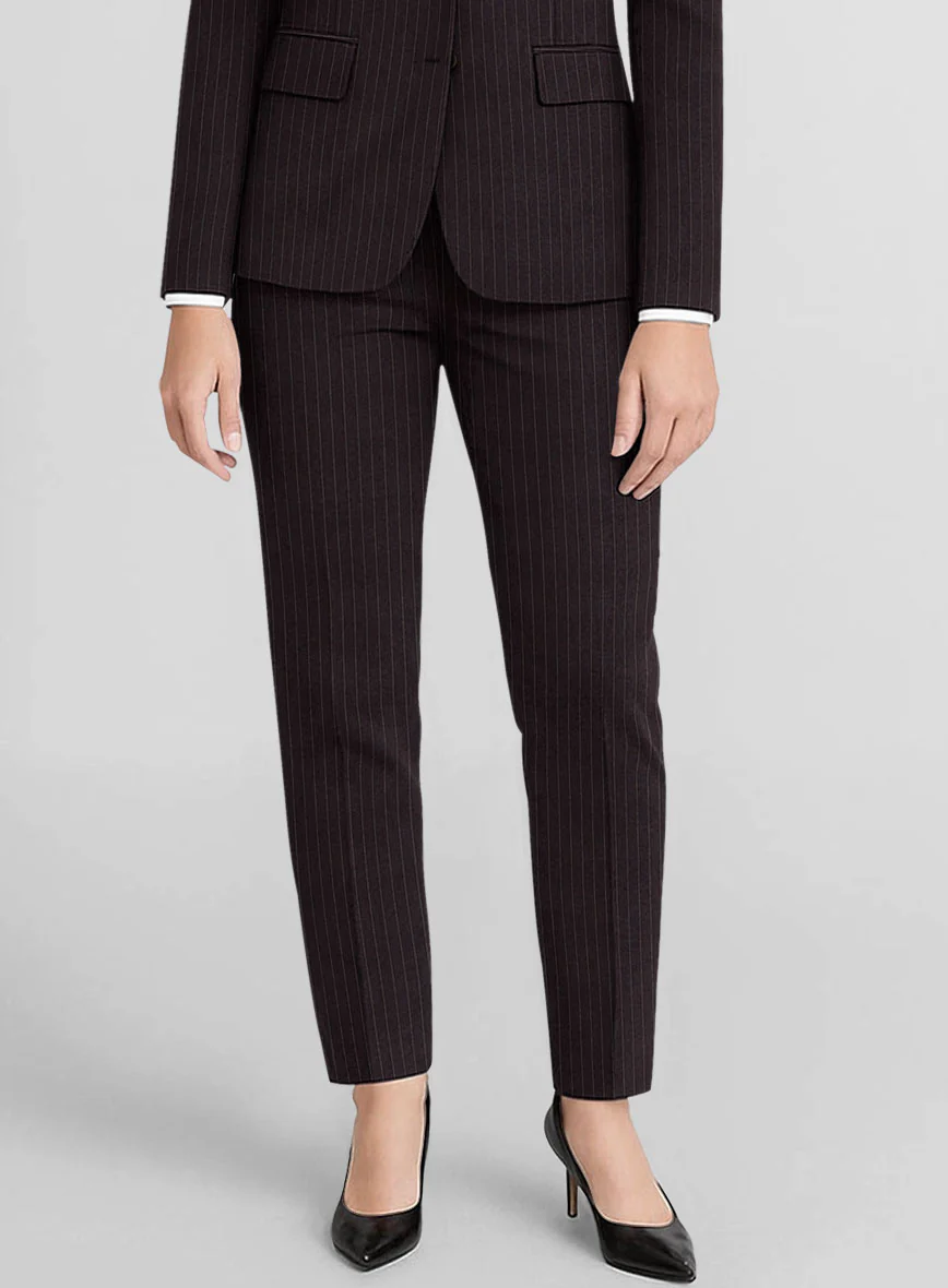 Women's Brown Pinstripe Pants