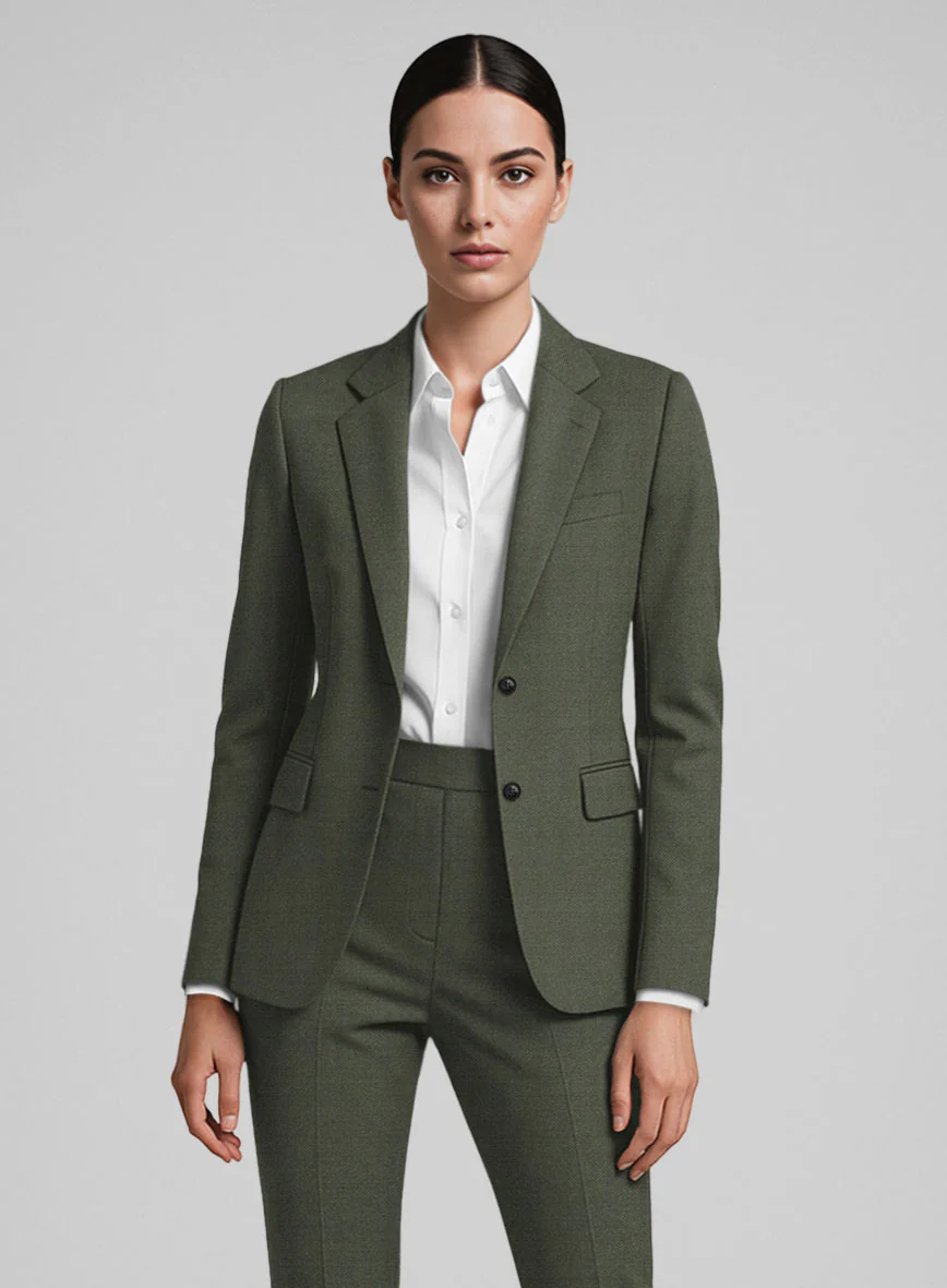 Women's Guabello Green Twill Jacket