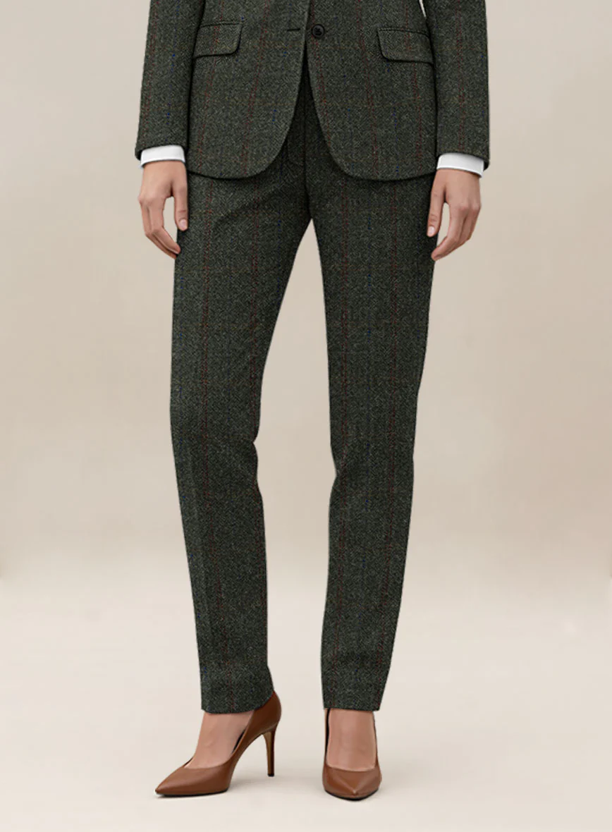 Women's Harris Tweed Country Green Pants