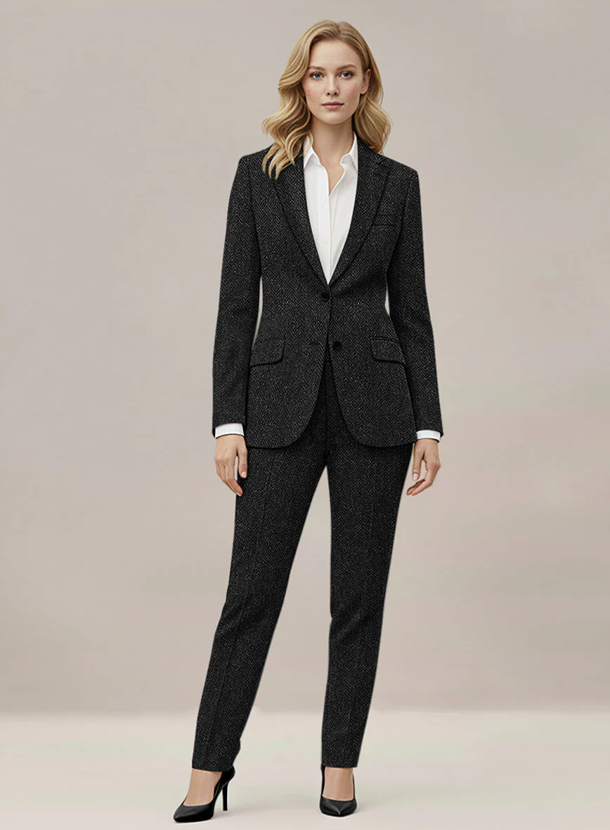 Women's Harris Tweed Royal Charcoal Suit