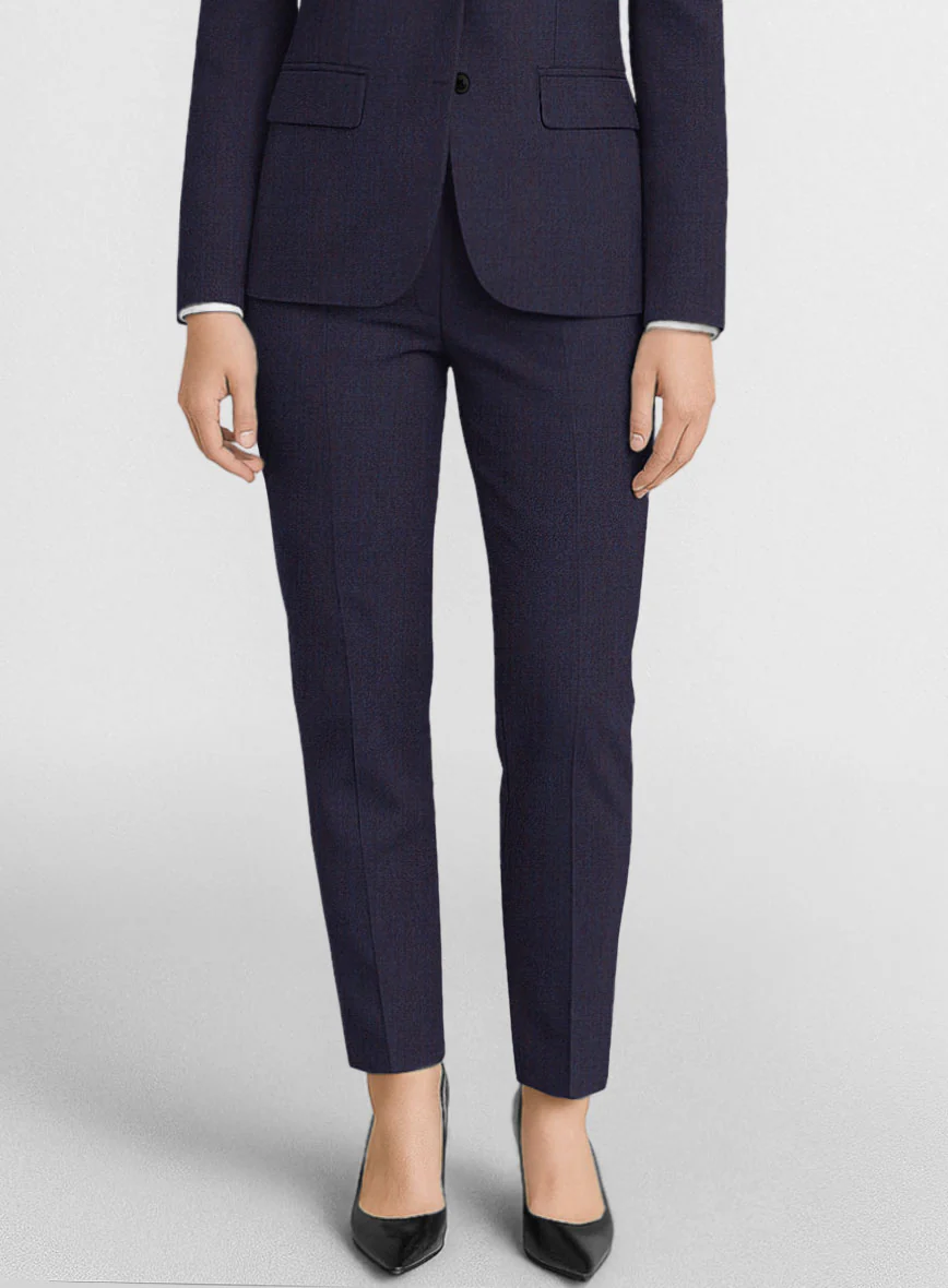 Women's Napolean Eggplant Wool Pants