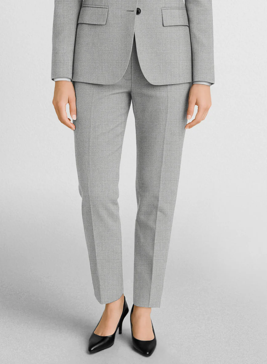 Women's Napolean Ice Gray Wool Pants