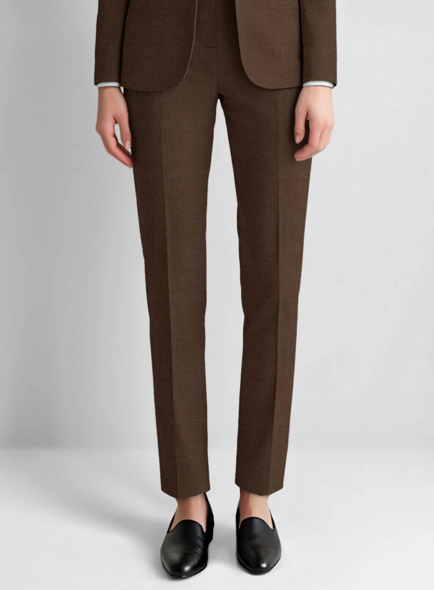 Women's Worsted Brown Wool Suit - Image 3