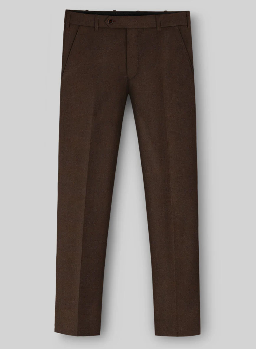 Worsted Brown Wool Pants