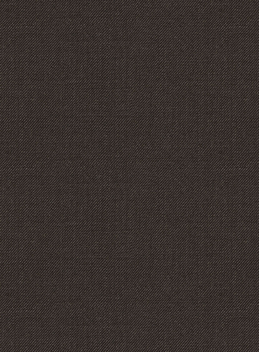 Worsted Dark Brown Wool Suit - Image 7