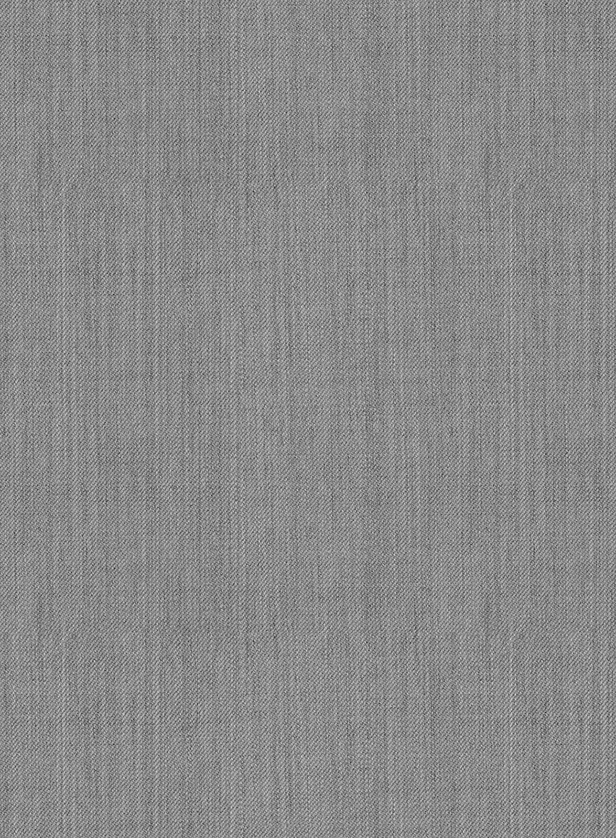 Worsted Light Gray Wool Black Bar Trouser - Image 2
