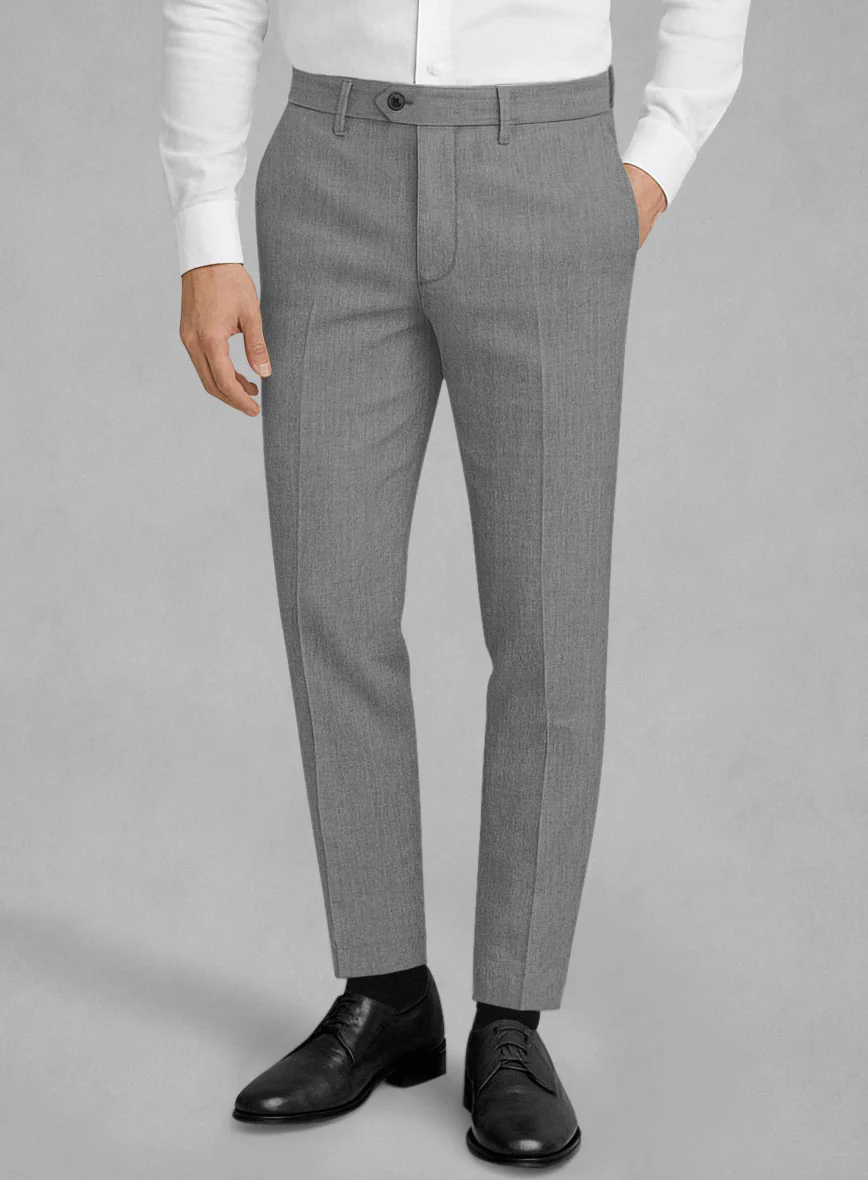 Worsted Light Gray Wool Suit - Image 5