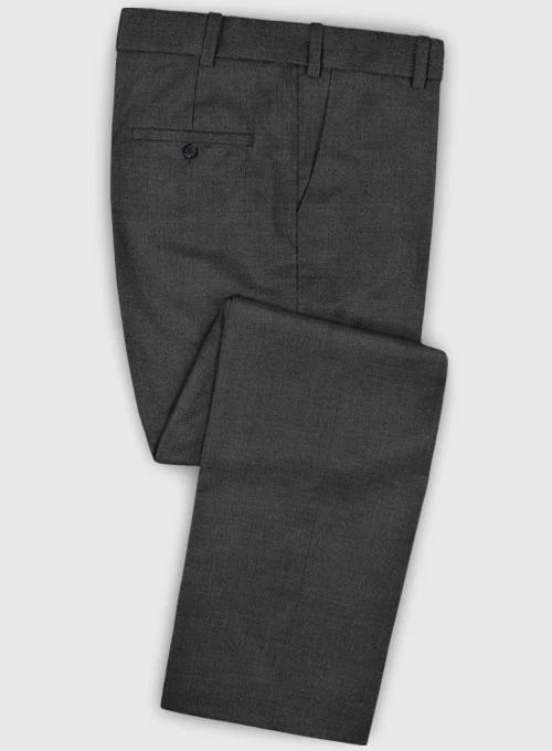Lanificio Zegna Traveller Charcoal Wool Pants