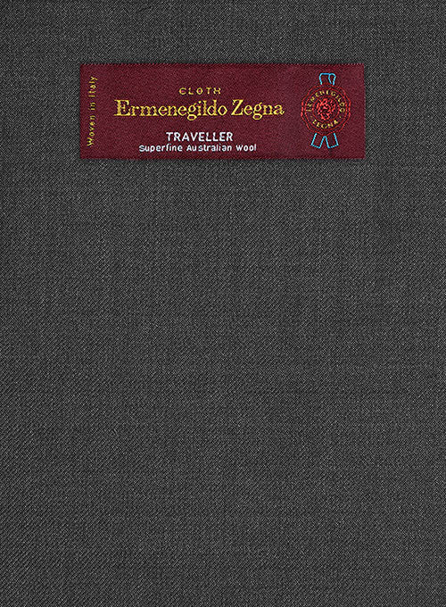 Lanificio Zegna Traveller Charcoal Wool Pants - Image 2