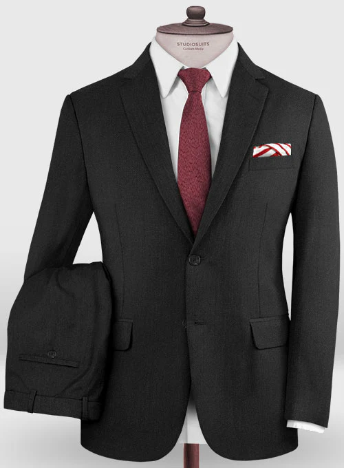 Lanificio Zegna Trofeo Black Wool Suit