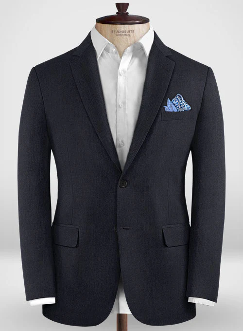 Lanificio Zegna Trofeo Dark Blue Wool Jacket