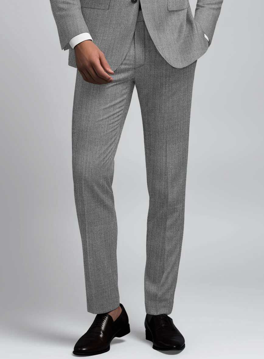 Lanificio Zegna Trofeo Mid Gray Wool Pants