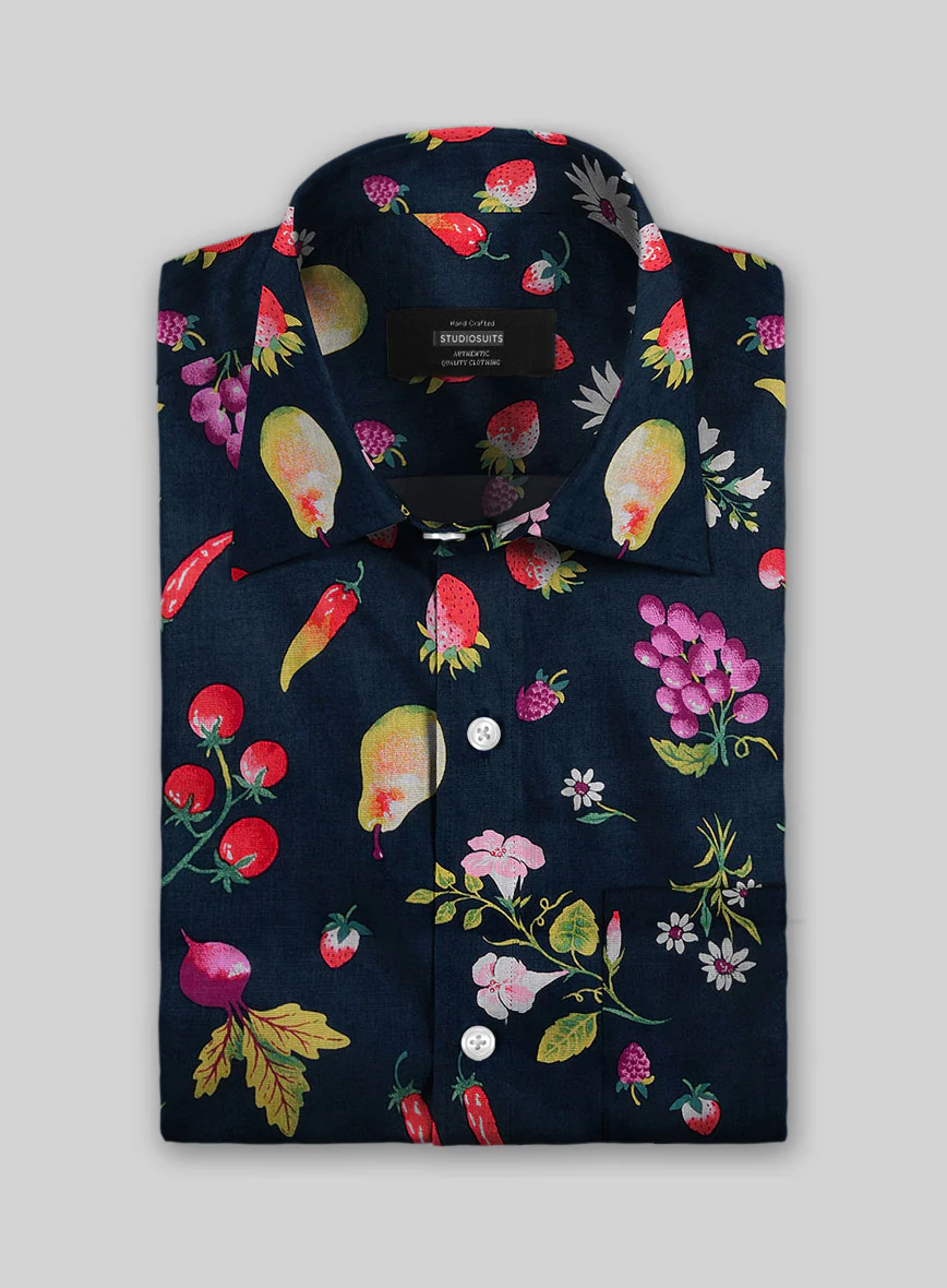 Zesty Bloom Cotton Lycra Shirt